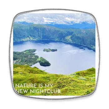 Nature is my new nightclub. Die Natur ist mein.. - Viereckiger Kühlschrankmagnet - Weiß - Vorne