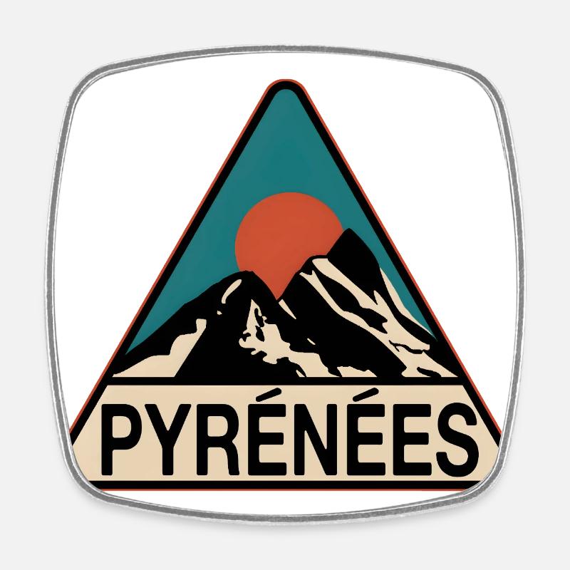 Pyrénées Pyrénées - Magnet carré - blanc