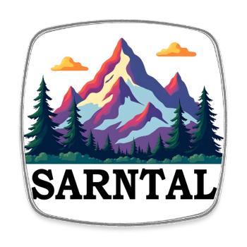 Sarntal - Square fridge magnet - white - Front