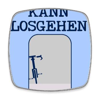FAHRRAD TOR RADFAHREN - Viereckiger Kühlschrankmagnet - Weiß - Vorne