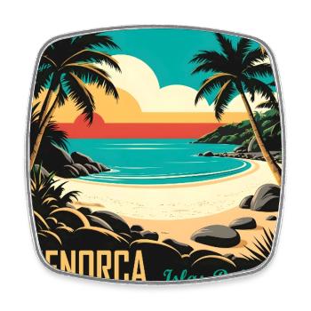 Menorca Balearic Islands - Square fridge magnet - white - Front