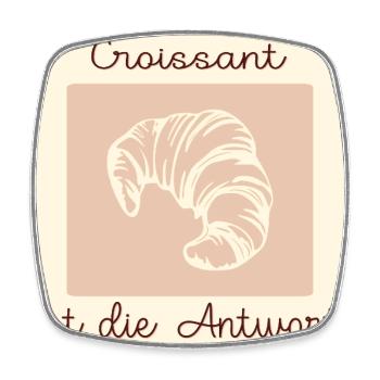 CROISSANT LIEBE ANTWORT - Viereckiger Kühlschrankmagnet - Weiß - Vorne