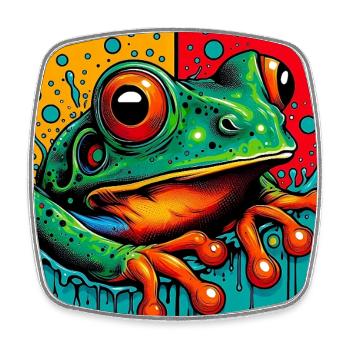 frog - Square fridge magnet - white - Front