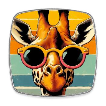 girafe - Magnet carré - blanc - Devant