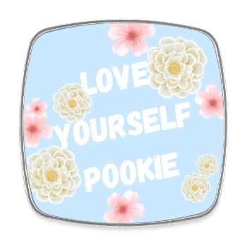 Liebe Dich Selbst Pookie Design - Viereckiger Kühlschrankmagnet - Weiß - Vorne