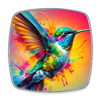 colibri - Magnet carré - blanc - Devant