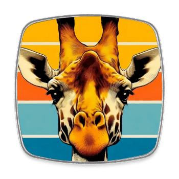 girafe - Magnet carré - blanc - Devant