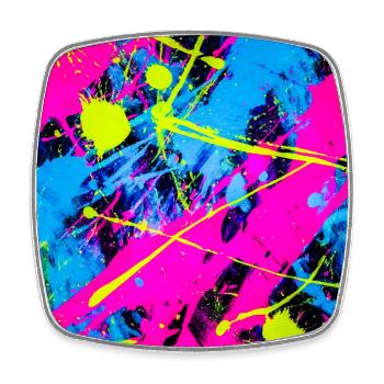 Abstract Neon Color Spot - Square fridge magnet - white - Front