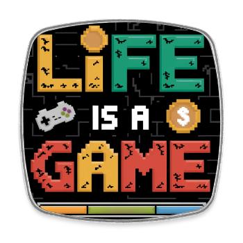 Pixel Art Live ist ein Spiel Retro Design, Gaming - Viereckiger Kühlschrankmagnet - Weiß - Vorne