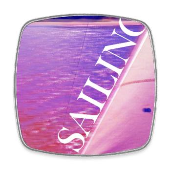 Sail - Square fridge magnet - white - Front