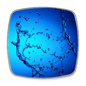 A splash of blue just for you - Square fridge magnet - white - Front