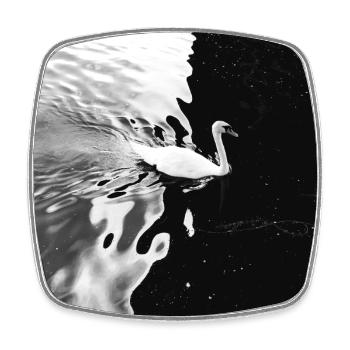 From light to darkness - Square fridge magnet - white - Front