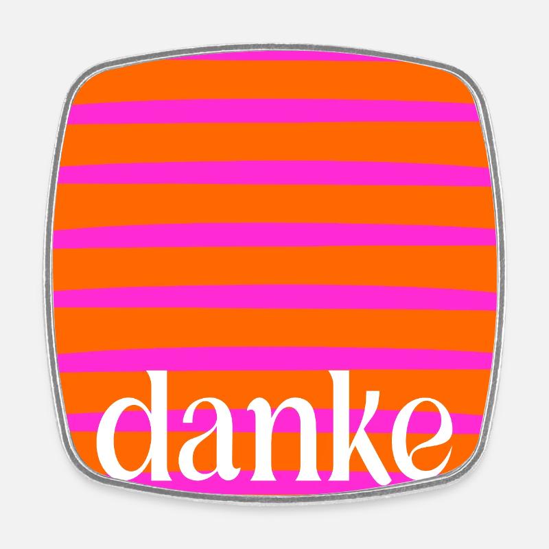 DANKE DANKBARKEIT - Viereckiger Kühlschrankmagnet - Weiß