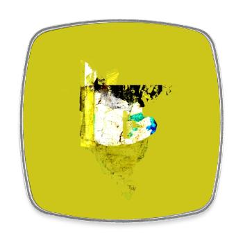 TEXTURA_DE_COLOR_#03 - Viereckiger Kühlschrankmagnet - Weiß - Vorne