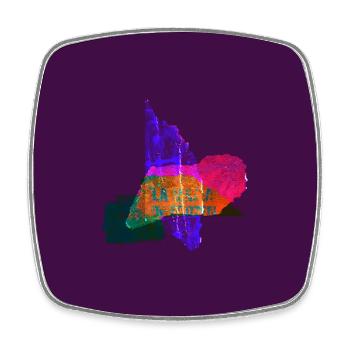 TEXTURA_DE_COLOR_#14 - Viereckiger Kühlschrankmagnet - Weiß - Vorne