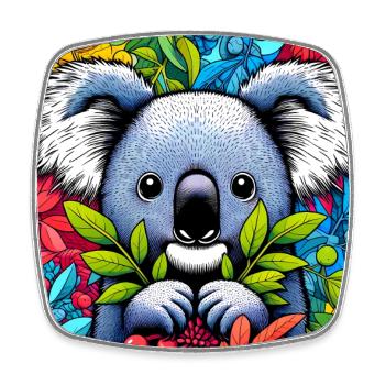 Koala - Magnet carré - blanc - Devant