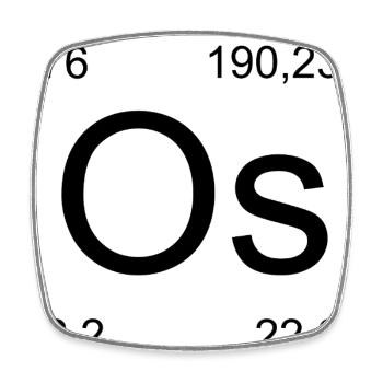 Osmium symbol in periodic table style - Square fridge magnet - white - Front