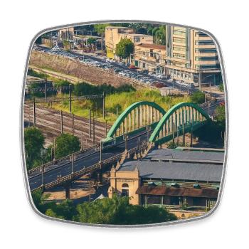 Belo Horizonte, Brazilian City - Square fridge magnet - white - Front