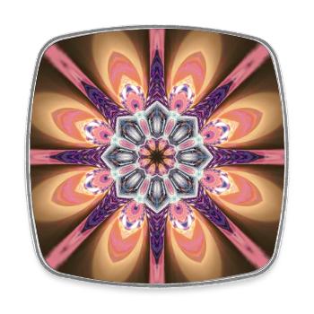 Aube du Mandala - Magnet carré - blanc - Devant