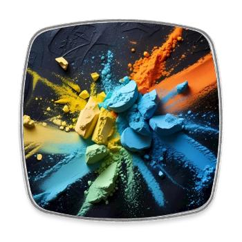 Rainbow dust explosion - Square fridge magnet - white - Front