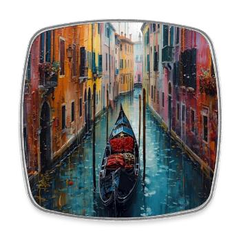 Venice - Square fridge magnet - white - Front