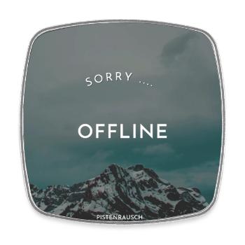 Offline in the mountains - Square fridge magnet - white - Front