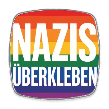 Nazis überkleben - Antifa Tee - Viereckiger Kühlschrankmagnet - Weiß - Vorne