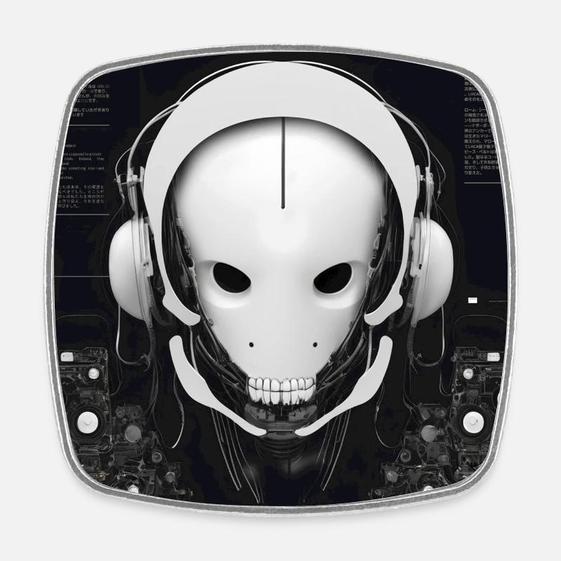 One Bulky Mech - Loam Sequence Cover - Square fridge magnet - white