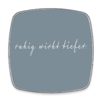 Calm Looks Deep Typography Poster Saying - Square fridge magnet - white - Front