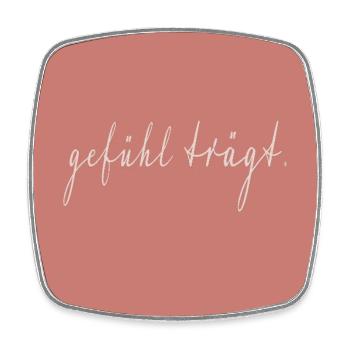 feeling wears typography poster saying - Square fridge magnet - white - Front