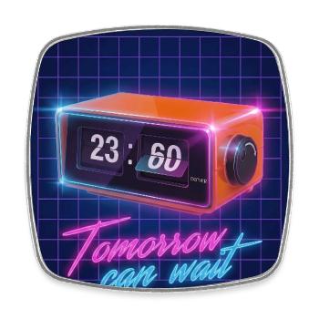 Tomorrow Can Wait - Viereckiger Kühlschrankmagnet - Weiß - Vorne