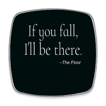 If You Fall Typography Poster Design - Viereckiger Kühlschrankmagnet - Weiß - Vorne