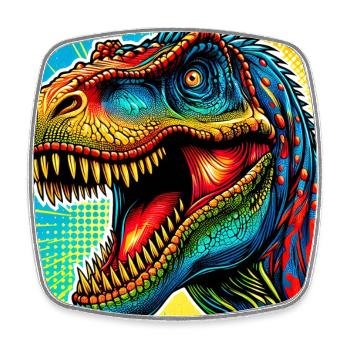dinosaur - Square fridge magnet - white - Front