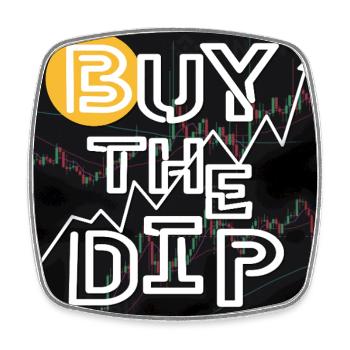 Buy the dip! - Square fridge magnet - white - Front