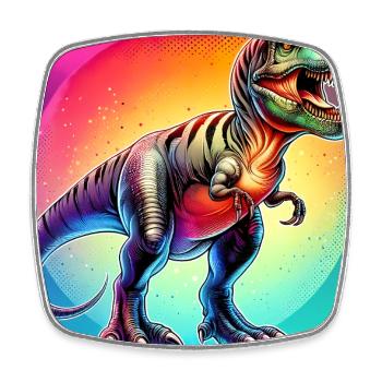 dinosaure - Magnet carré - blanc - Devant