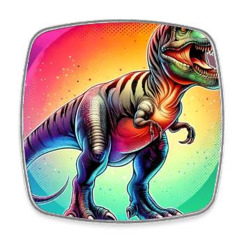 dinosaur - Square fridge magnet - white - Front