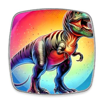 dinosaur - Square fridge magnet - white - Front