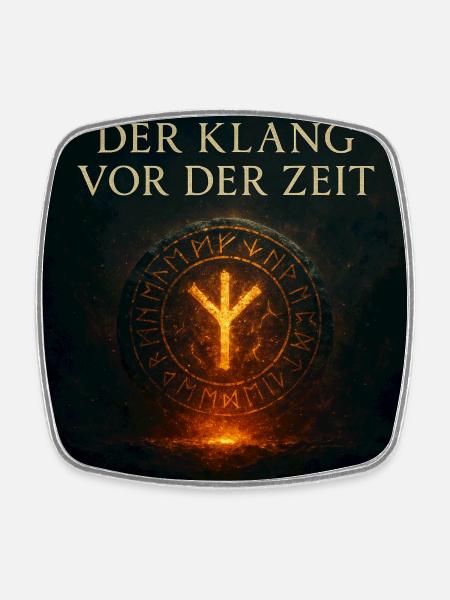 Der Klang vor der Zeit - Viereckiger Kühlschrankmagnet - Weiß
