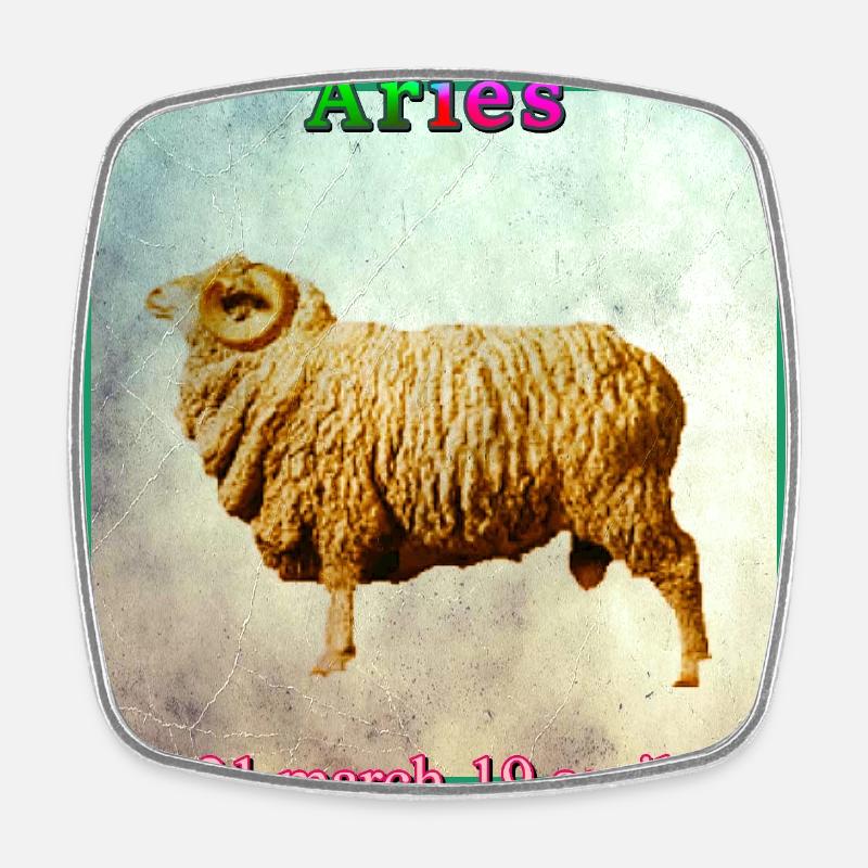 Aries - Square fridge magnet - white