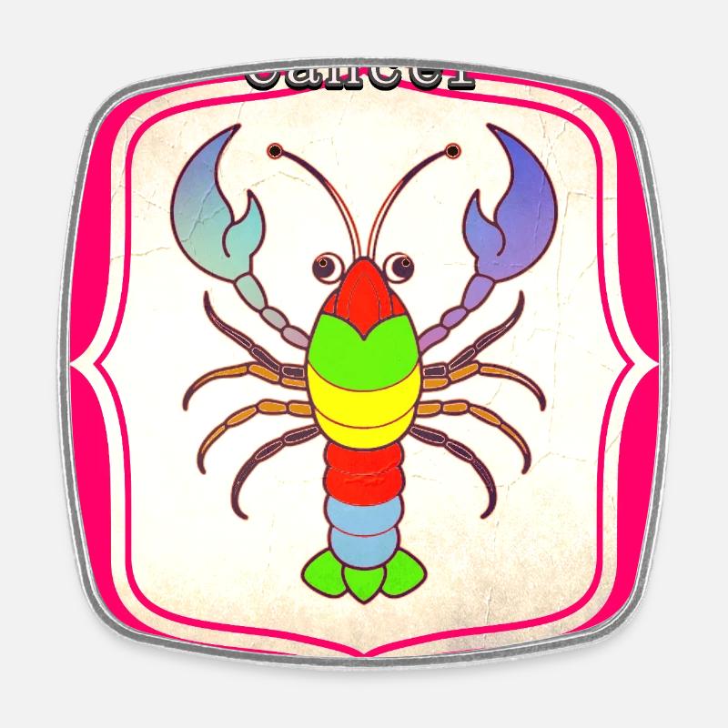 Cancer - Square fridge magnet - white
