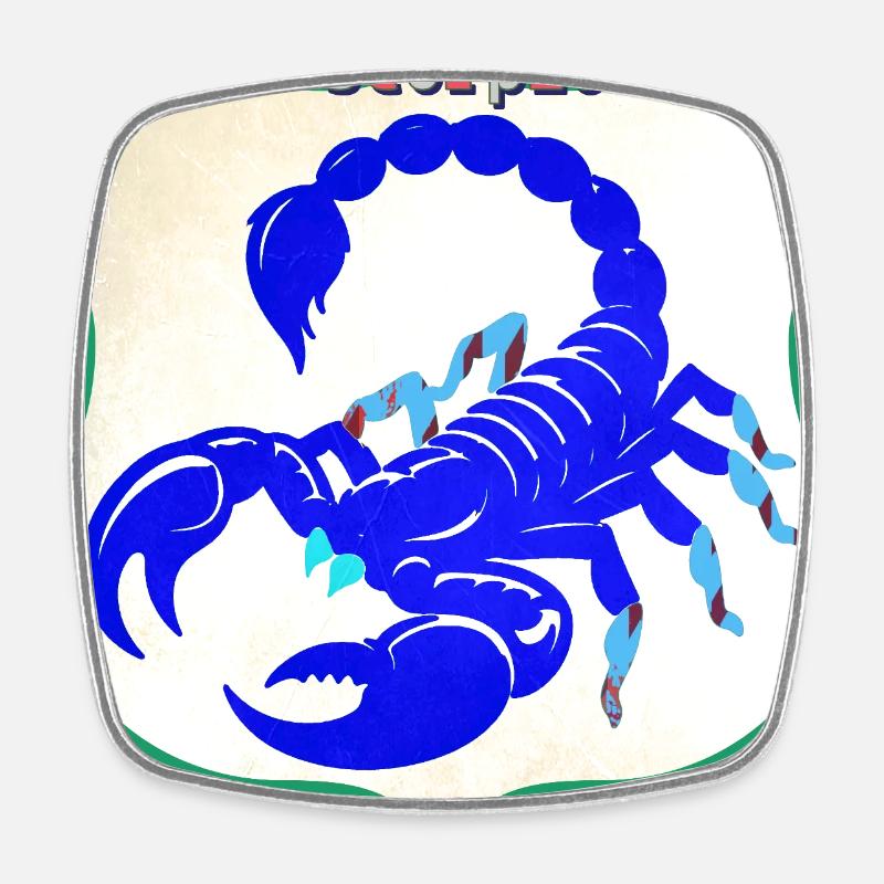 scorpion - Square fridge magnet - white