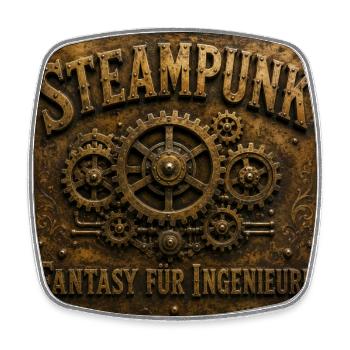 Steampunk. Fantasy für Ingenieure. - Viereckiger Kühlschrankmagnet - Weiß - Vorne