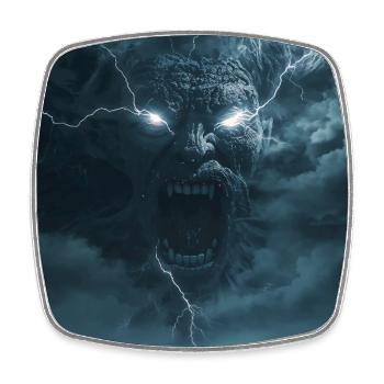 Wrath of the Gods – Slavic Demon of the Storm - Square fridge magnet - white - Front