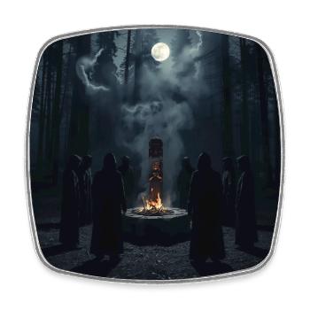 Circle of the Fiddle – Slavic Spirit Summoning - Square fridge magnet - white - Front