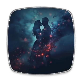 Cosmic Love – Stardust Lovers - Square fridge magnet - white - Front