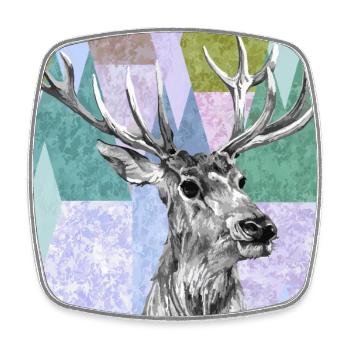 Deer - Square fridge magnet - white - Front