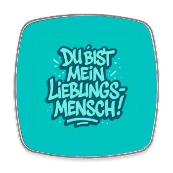 Du bist mein Lieblingsmensch Magnet und mehr - Viereckiger Kühlschrankmagnet - Weiß - Vorne