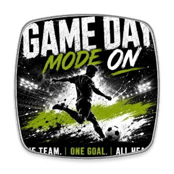 Game Day Mode Active - Square fridge magnet - white - Front