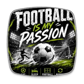 Le football, ma passion - Magnet carré - blanc - Devant