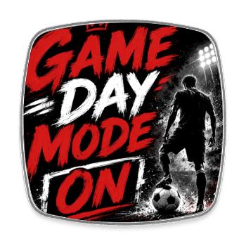 Game Day Mode Active - Square fridge magnet - white - Front